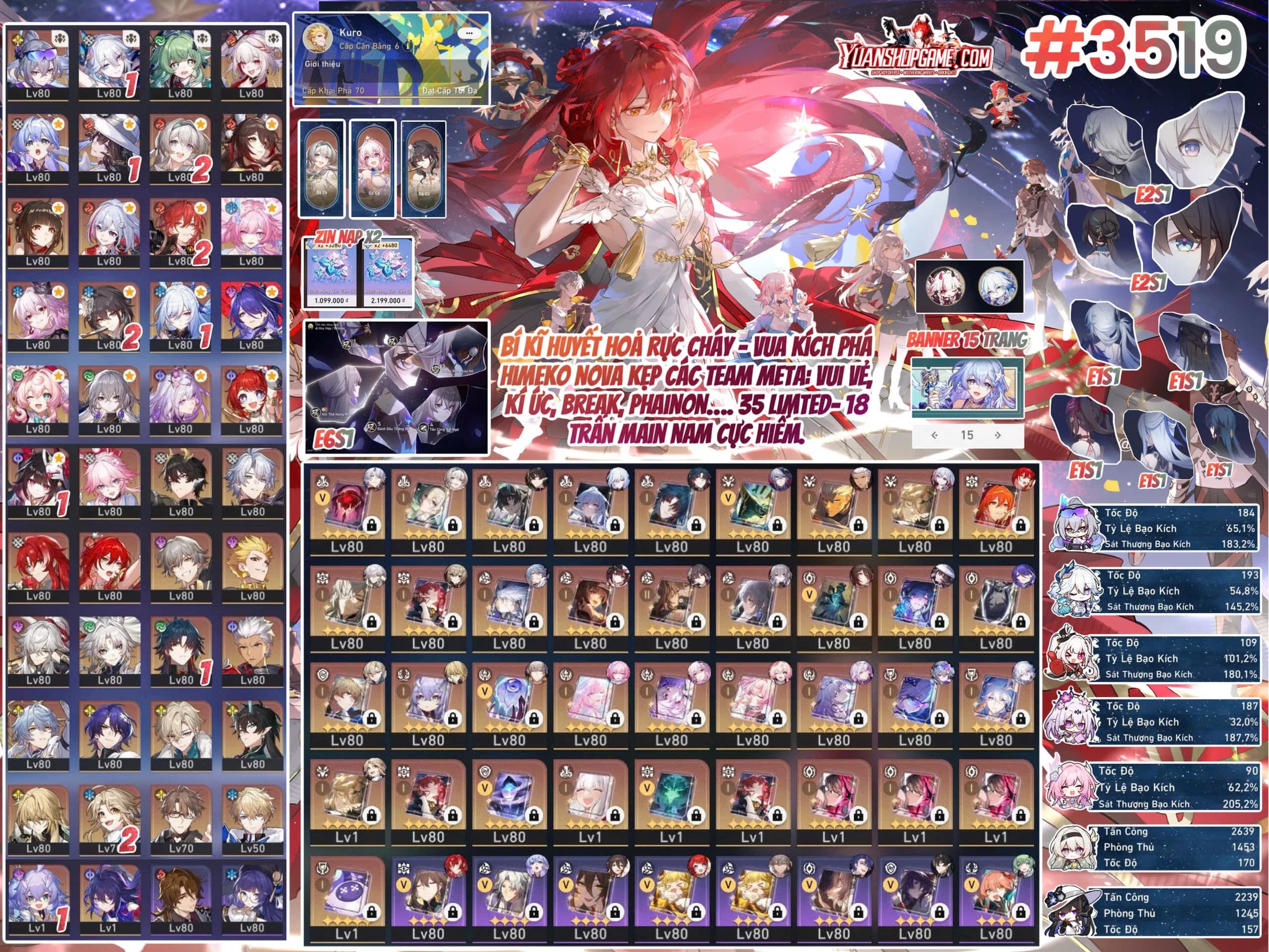 [ #3519 SIÊU PHẨM ACCOUNT CỰC ĐẸP VUA KÍCH PHÁ TINH HỒN 2 KẸP CÁC TEAM TOP META ]