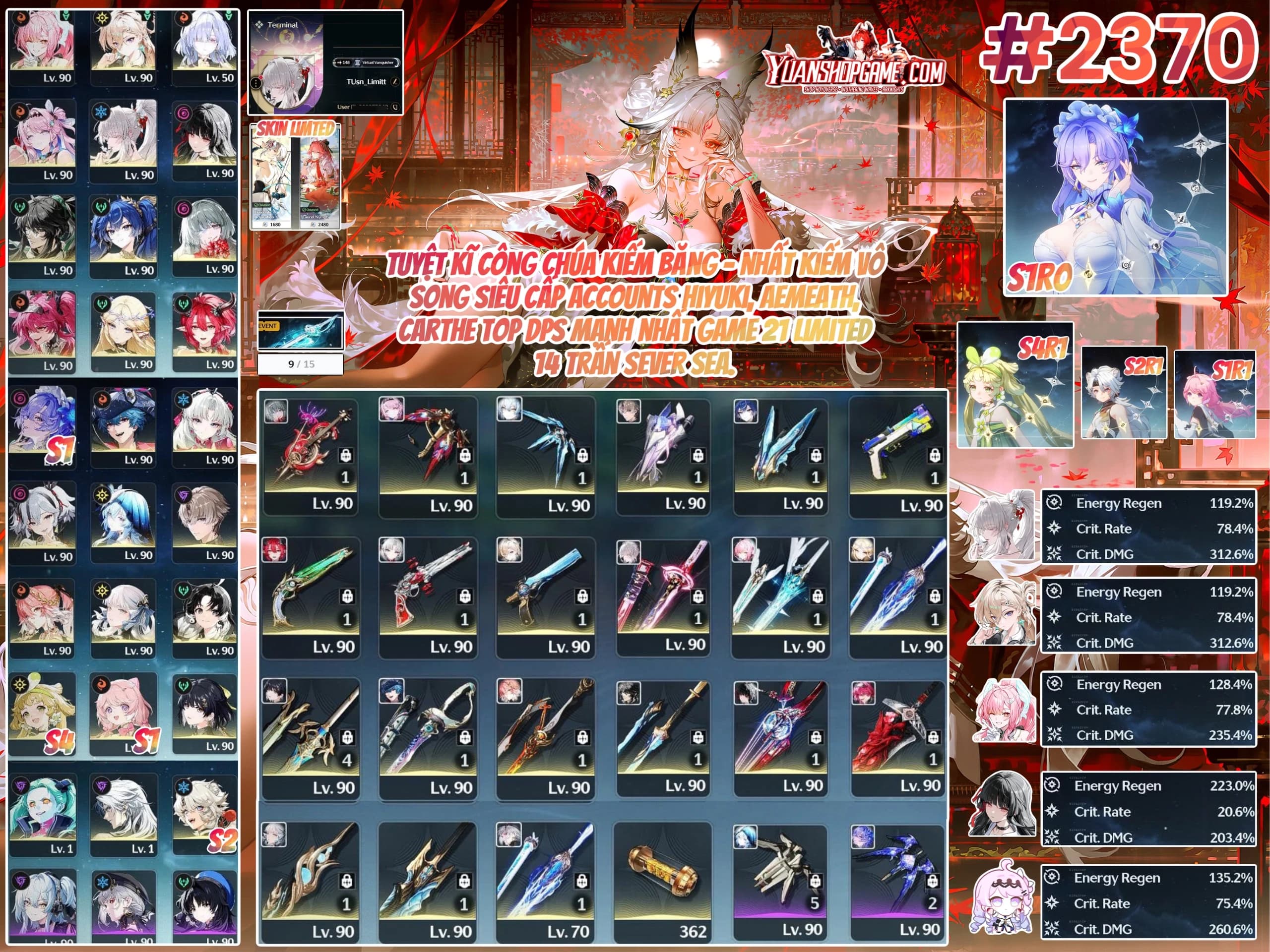 [ #2370 SIÊU PHẨM FULL TEAM DPS TOP META  ]